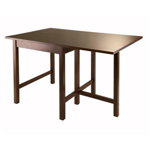 Table à abattants Lynden, 29,92 po x 29,53 po, bois, noyer