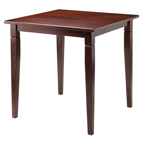 Table à manger Kingsgate, 29,53 po x 29,13 po, bois, noyer