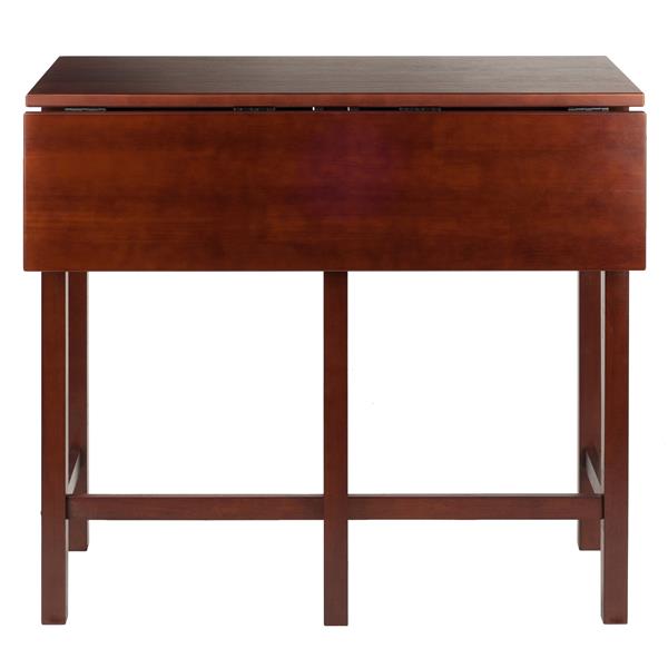 Winsome Wood Lynden 30-in x 35.43-in Walnut Wood Drop Leaf Table