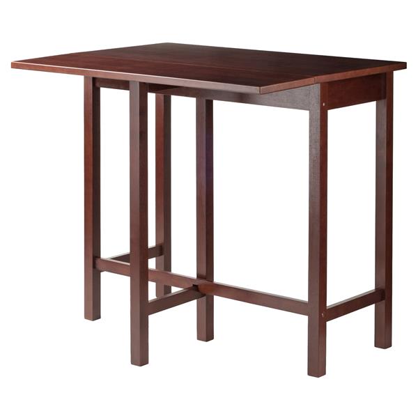 Winsome Wood Lynden 30-in x 35.43-in Walnut Wood Drop Leaf Table