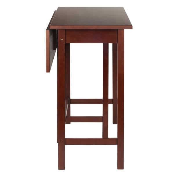 Winsome Wood Lynden 30-in x 35.43-in Walnut Wood Drop Leaf Table