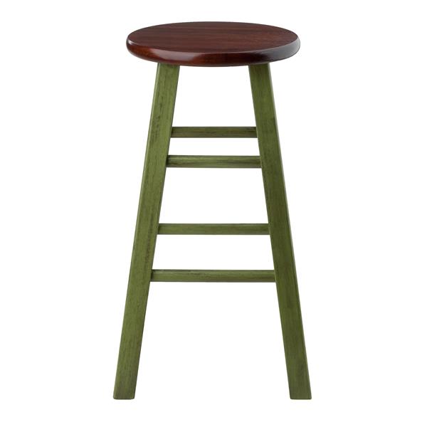 Winsome Wood Ivy 13.4-in x 24.2-in Green Wood Counter Stool