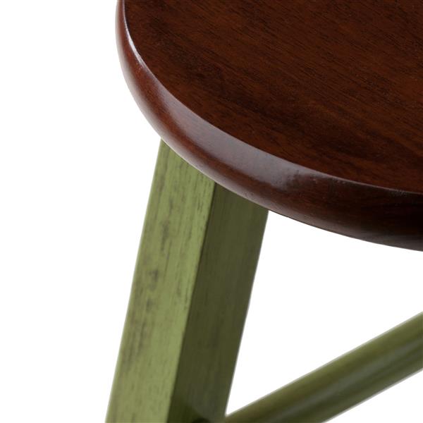 Winsome Wood Ivy 13.4-in x 24.2-in Green Wood Counter Stool