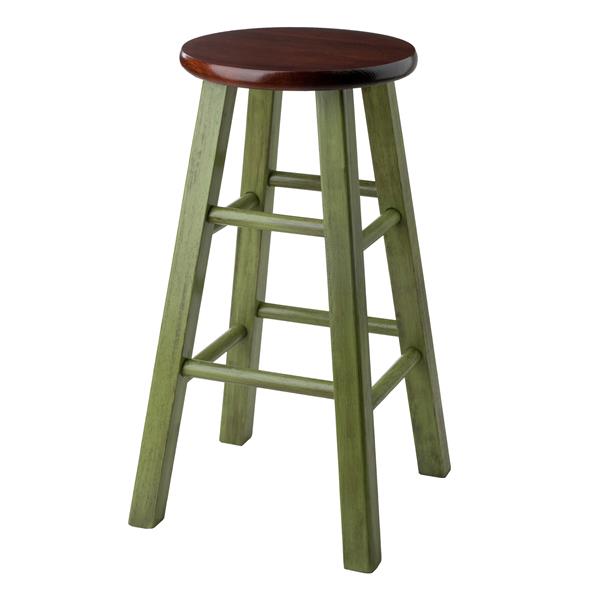 Winsome Wood Ivy 13.4-in x 24.2-in Green Wood Counter Stool