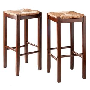 Winsome Wood Kaden Bar Stools - 13.92-in x 29.02-in - Walnut - Set of 2