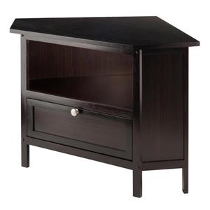 Winsome Wood Zena Espresso Corner TV Stand