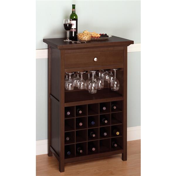 Winsome Wood Chablis Wine Cabinet 26, Wooden Wine Cabinet With Doors