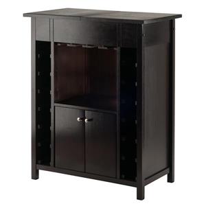 Yukon Wine Cabinet - 30-in x 37.01-in - Wood - Brown