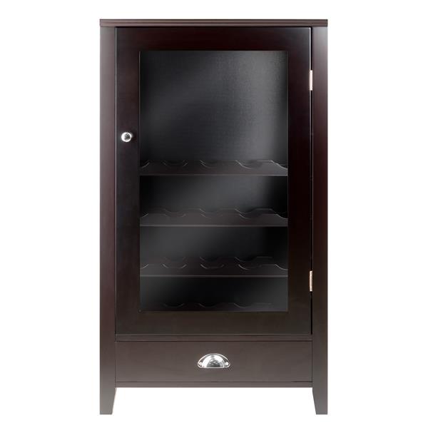 Winsome Wood Bordeaux Wine Cabinet - 22.64-in x 40-in - Composite - Brown