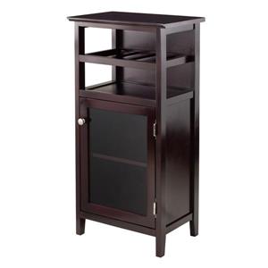 Winsome Wood Alta Wine Cabinet - 19.13-in x 37.48-in - Wood - Brown
