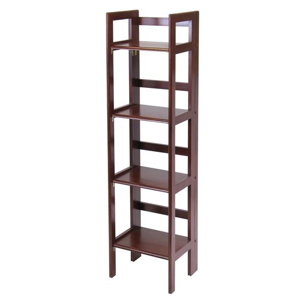 Winsome Wood Terry 14 x 51.34-in Folding Bookcase Walnut