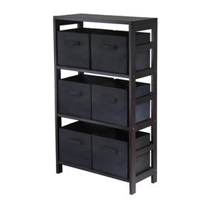 Winsome Wood Capri 25.2-in x 42-in x 11.20-in Espresso Storage Shelf