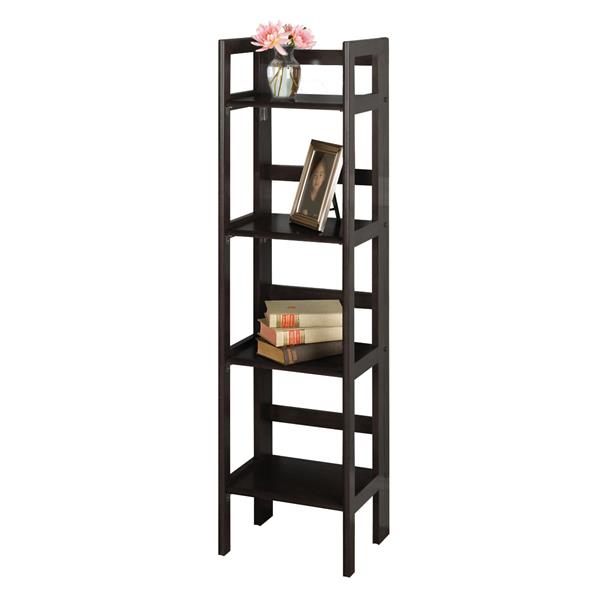 Winsome Wood Terry 14 X 51 34 In Folding Bookcase Black 20852 Rona