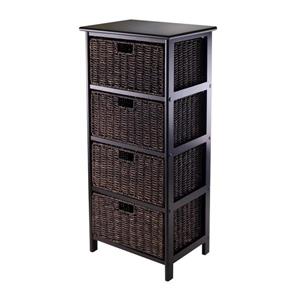 Support de rangement Omaha, 16,73 po x 36,81 po, noir