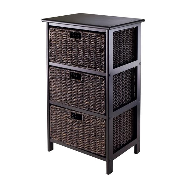 Winsome Wood Omaha Storage Rack 16.73  x 28.54-in Black Chocolate