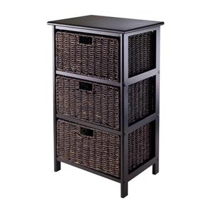 Winsome Wood Omaha Storage Rack 16.73  x 28.54-in Black Chocolate