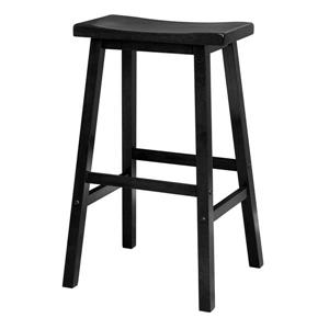 Tabouret de bar Satori, 17,91 po x 28,86 po, bois, noir