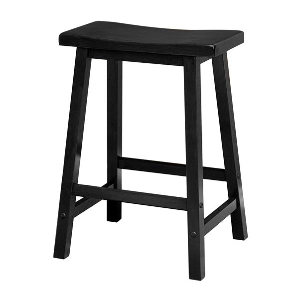 Winsome Wood Satori Black 17 48 In, White And Natural Wood Bar Stools