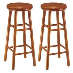Winsome Wood Oakley Bar Stools 13.5-in x 30.94-in Wood Set of 2