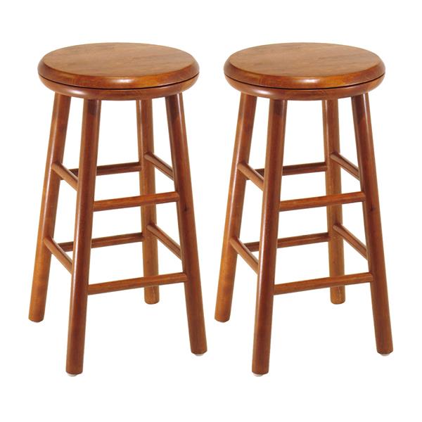 Winsome Wood Oakley Cherry Bar Stools, Cherry Bar Stools With Arms