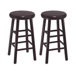 Tabourets de bar Oakley, 12,8" x 25,28", espresso, ens. de 2
