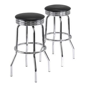 Winsome Wood Summit Metal Bar Stools 19.69-in x 29.13-in (Set of 2)