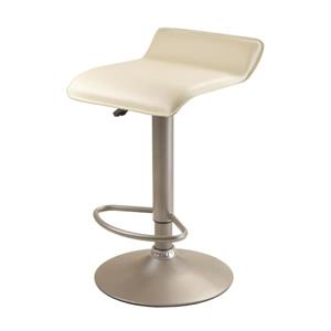 Winsome Wood Spectrum Air Lift Beige Metal 15.1-in x 22.72-in Bar Stool