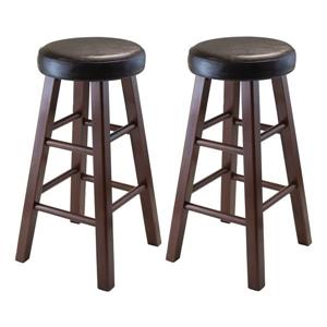 Winsome Wood Marta 12.39-in x 25.4-in Wood Counter Stools (Set of 2)