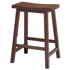 Winsome Wood Satori Walnut Wood 17.48-in x 24-in Bar Stool