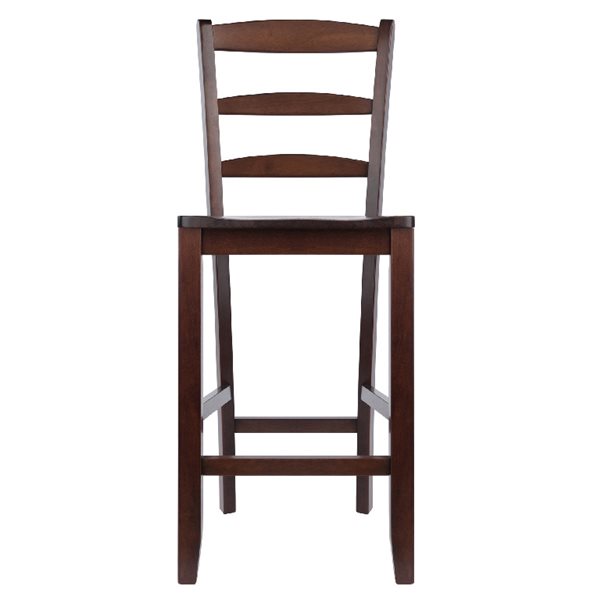 Winsome Wood 24-in Walnut Benjamin Counter Stool (Set of 2)