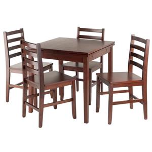 Ensemble Pulman, table à rallonges, 4 chaises