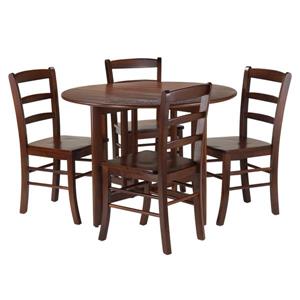 Winsome Wood Alamo 5-Piece Drop Leaf Table with 4 Chairs