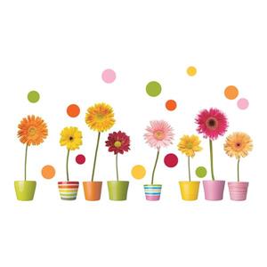 WallPops Gerberas Flowers Window Decals - 24.4-in x 12.2-in