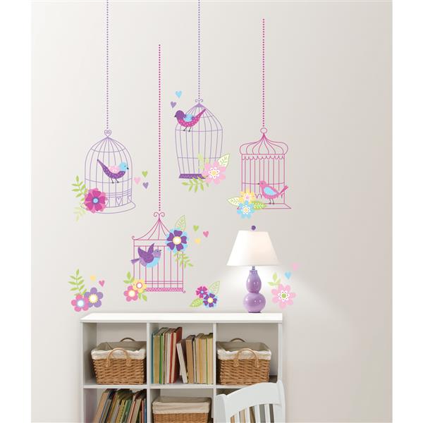 WallPops Chirping The Day Away Wall Art Kit - 39-in x 34.5-in