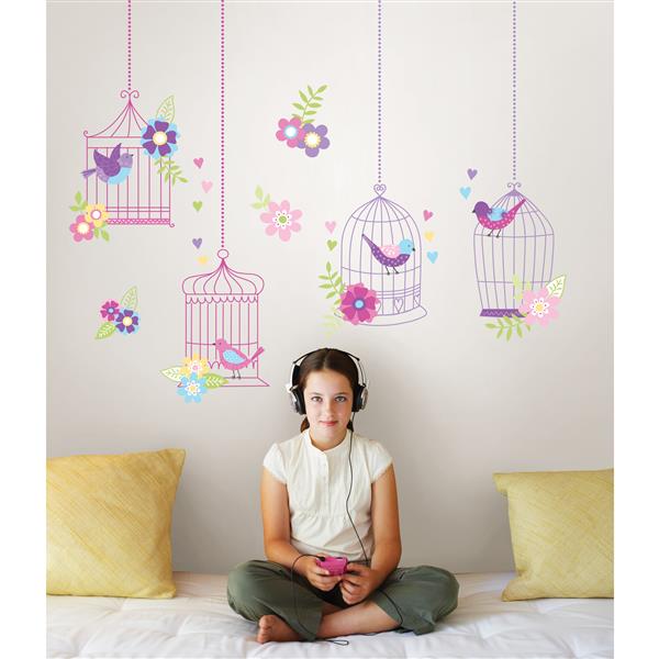 WallPops Chirping The Day Away Wall Art Kit - 39-in x 34.5-in