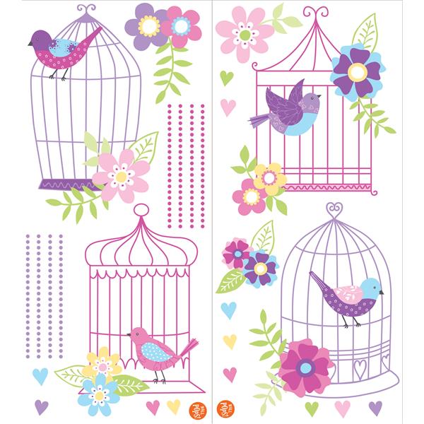 WallPops Chirping The Day Away Wall Art Kit - 39-in x 34.5-in