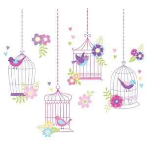 WallPops Chirping The Day Away Wall Art Kit - 39-in x 34.5-in