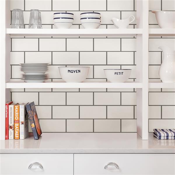 WallPops Subway Peel & Stick Backsplash Tiles - 10-in x 10-in