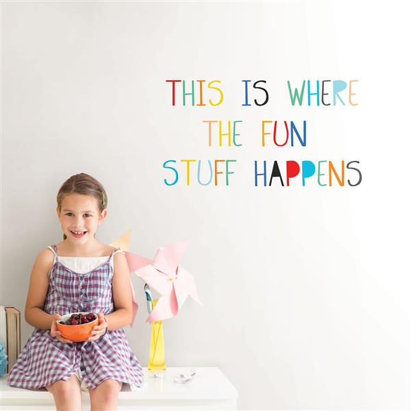 WallPops Fun Stuff Wall Quote - 30-in x 15-in