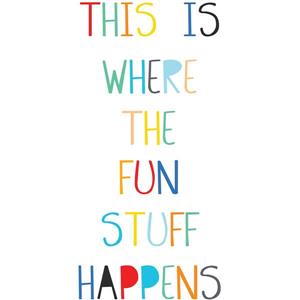 WallPops Fun Stuff Wall Quote - 30-in x 15-in