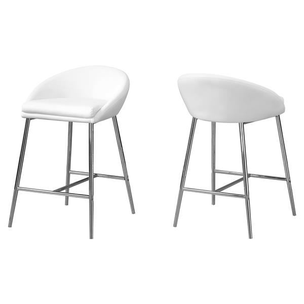 Monarch Specialties Monarch 24 In Faux Leather Barstools Set Of 2 Rona