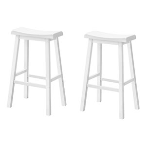 Monarch  29-in White Bar Stools (Set of 2)