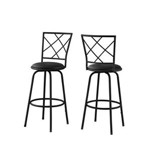 Monarch  28.25-in Faux Leather Bar Stools (Set of 2)
