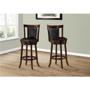 Tabourets de bar Monarch, 29", cappuccino, ens. de 2