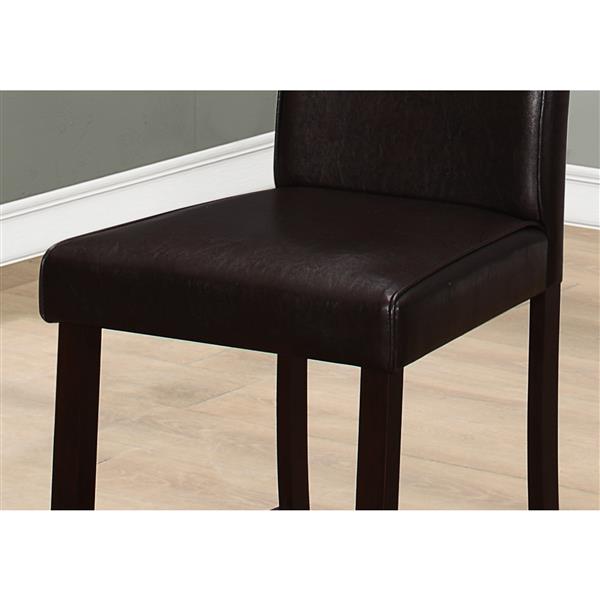 Chaises de cuisine Monarch, 24,5", brun, ens. de 2