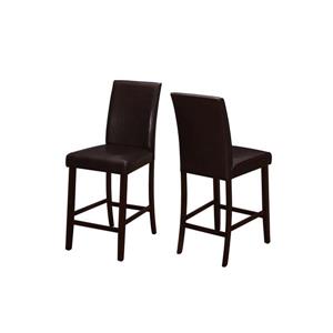 Monarch  24.5-in Brown Dining Chairs (Set of 2)