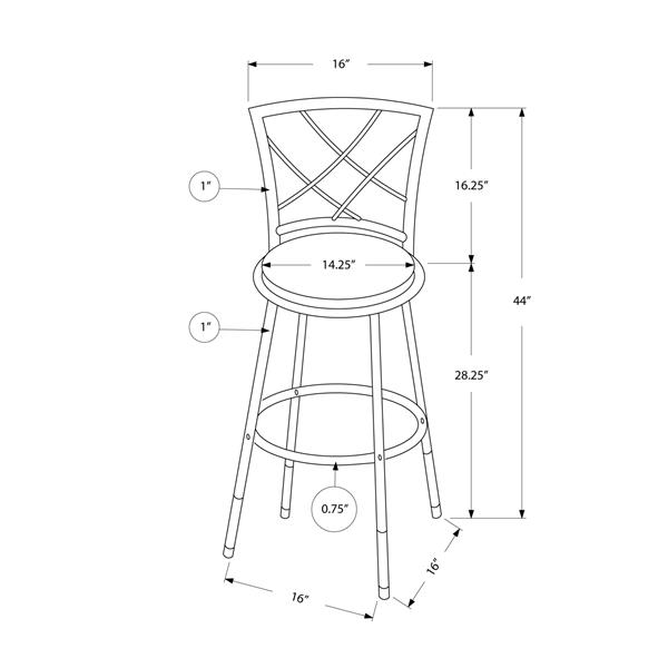 Monarch 28.25-in White Microfibre Bar Stools (Set of 2)