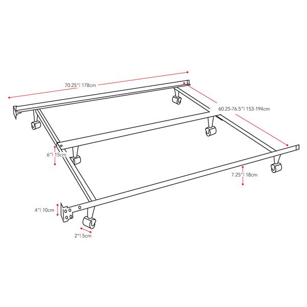 King Adjustable Metal Bed Frame, How To Adjust Bed Frame From Queen King