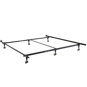 CorLiving Black Queen or King Adjustable Metal Bed Frame