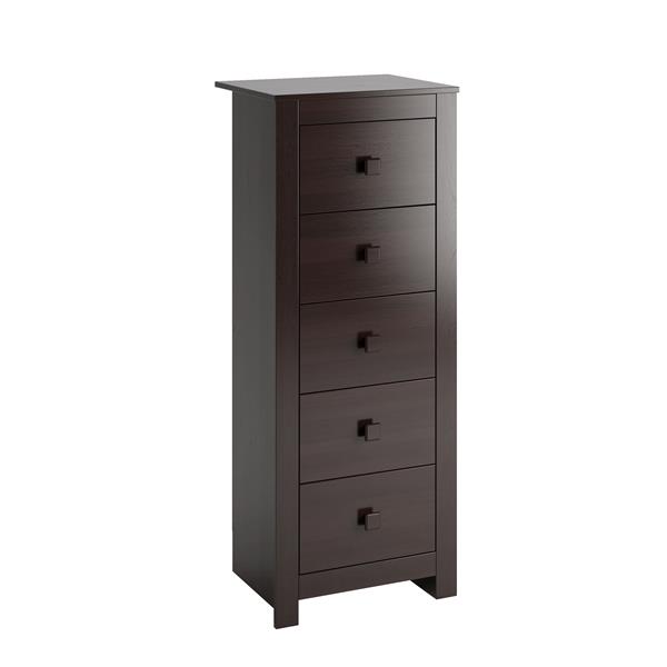 Corliving Madison Rich Espresso Tall Boy Chest Of Drawers Bmg 371